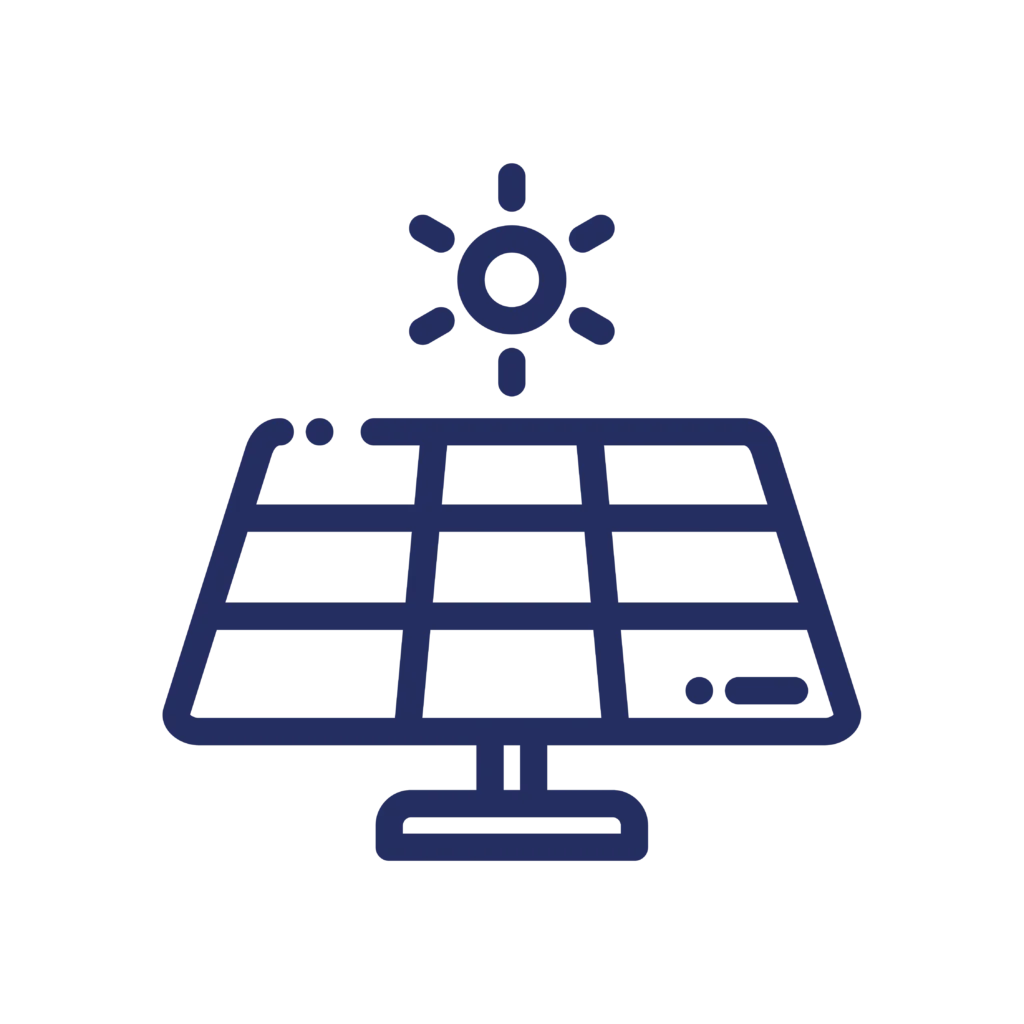 Ícono de Energía Solar para la Producción de Letsa.